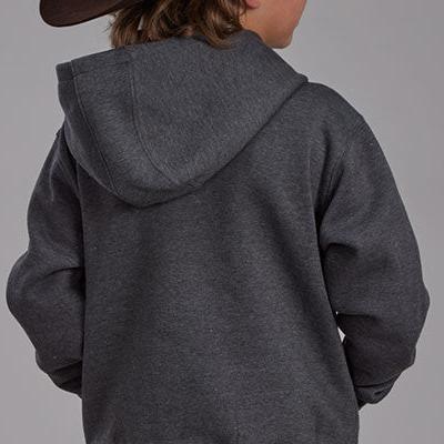 Roper Boys Charcoal Pullover Hoodie - Stylish Comfort - Korvel