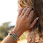 Natural Gemstone Bracelet with 14k Gold Filled Toggle