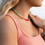 Natural Gemstone Necklace with 14k Gold Filled Toggle