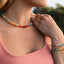 Natural Gemstone Bracelet with 14k Gold Filled Toggle