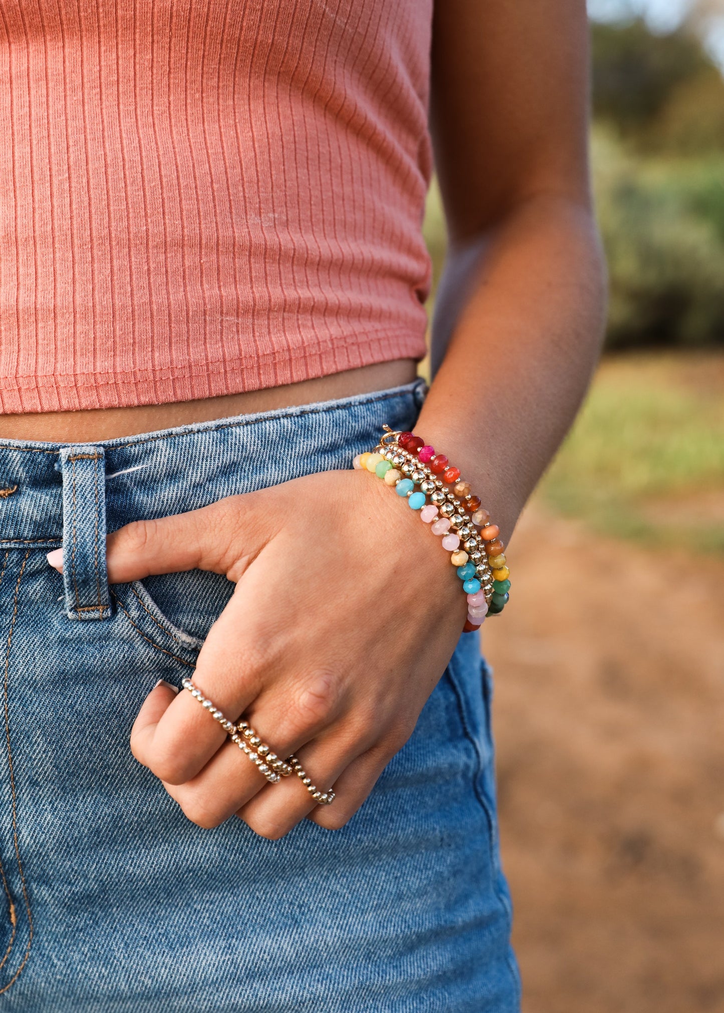 Bracelet en Gemmes Naturelles avec Fermoir en Or 14k - Key West