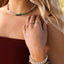 Natural Gemstone Necklace + 14k Gold Filled Toggle : Gold Rush - Korvel