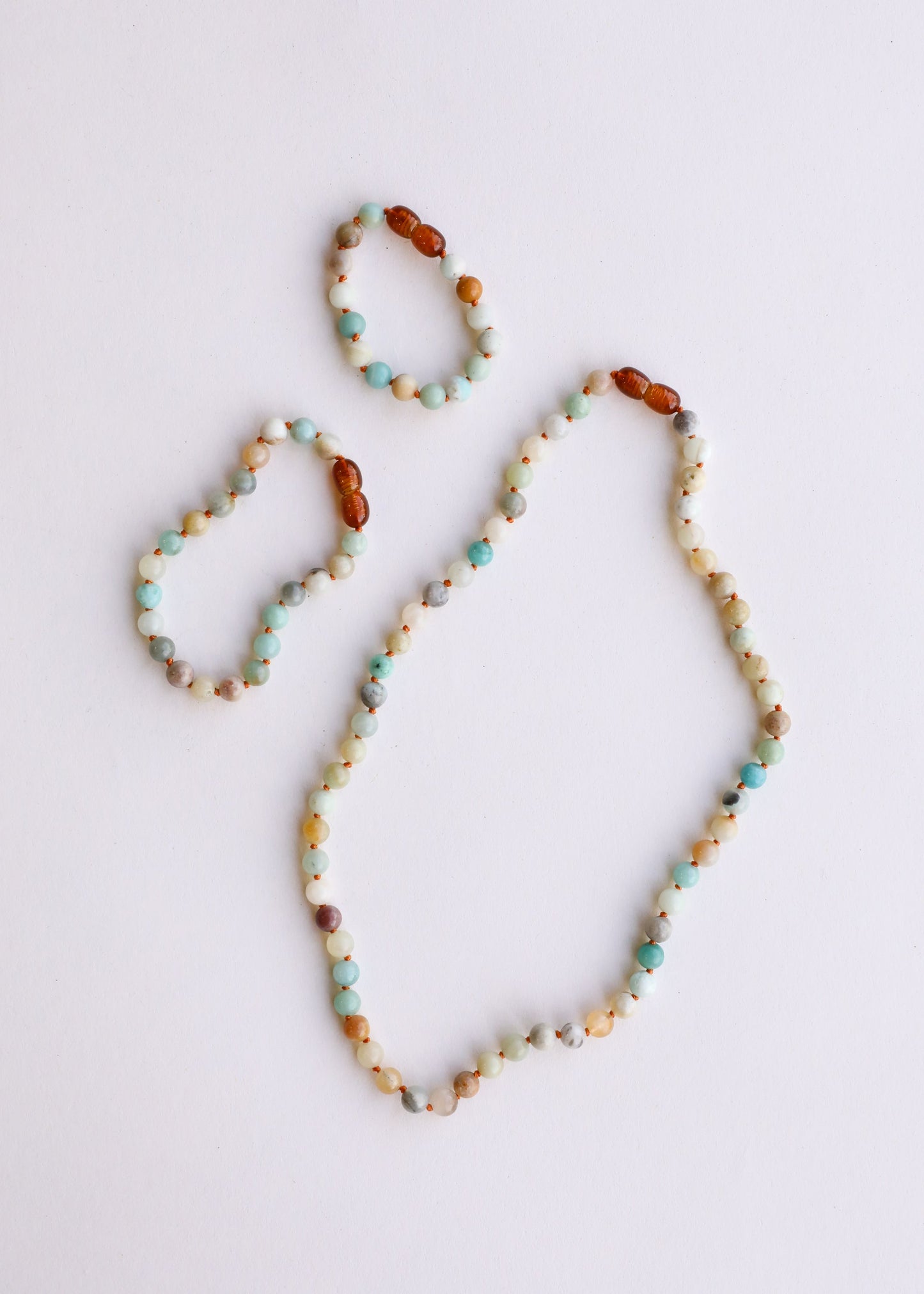 Natural Amazonite Gemstone Beaded Anklet or Bracelet
