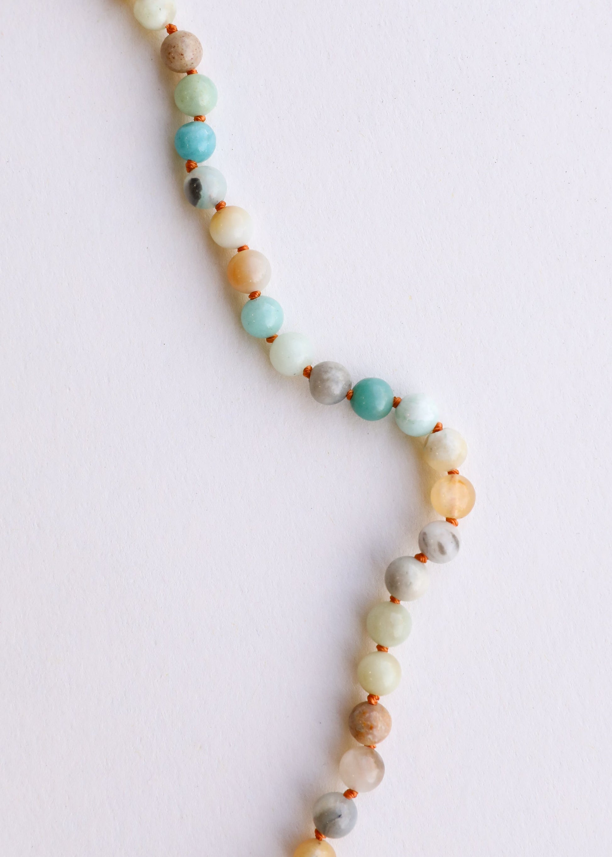 Natural Amazonite Gemstone || Beaded Necklace - Korvel