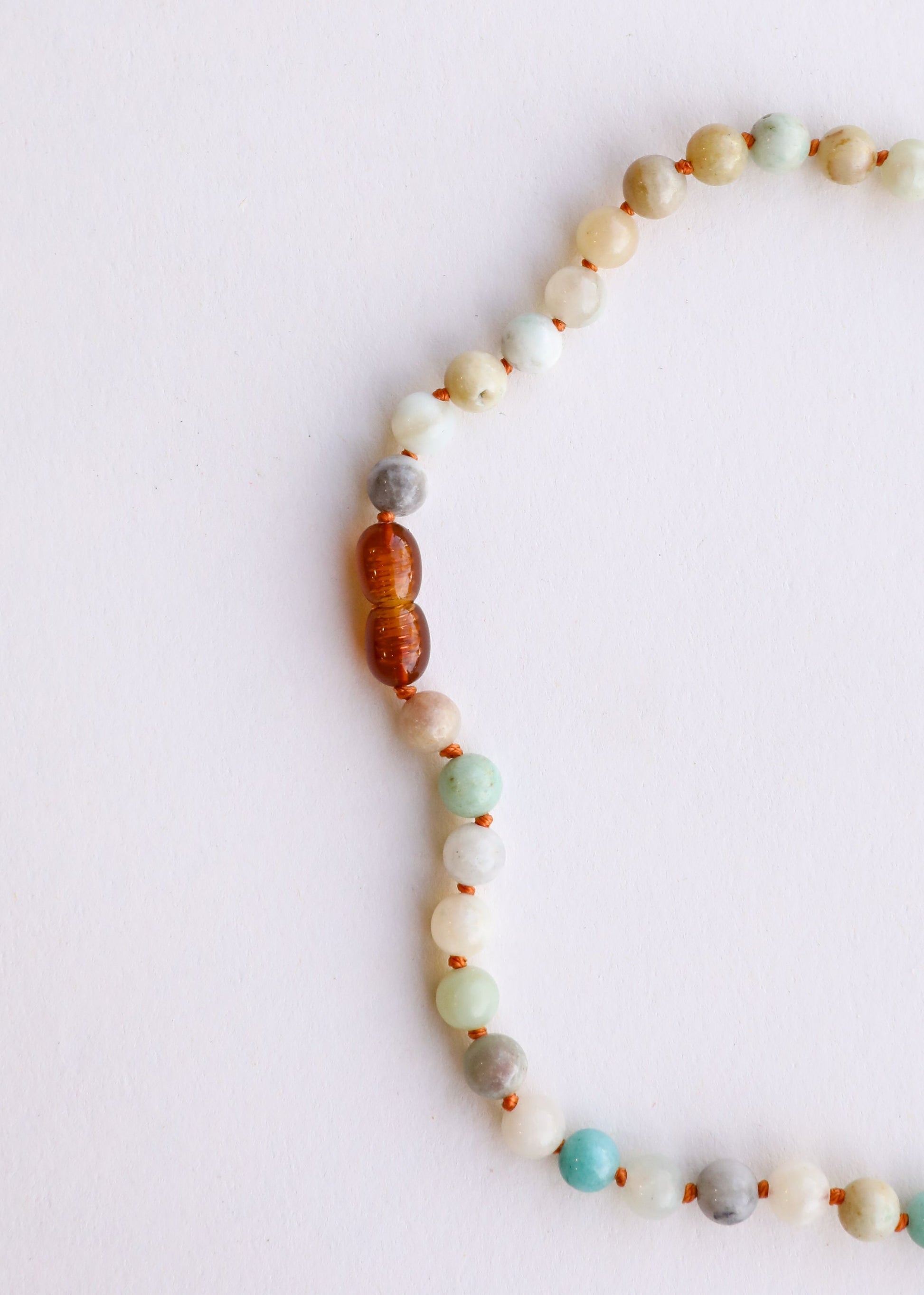 Natural Amazonite Gemstone || Beaded Necklace - Korvel