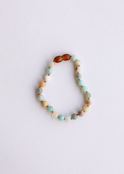 Natural Amazonite Gemstone Beaded Anklet or Bracelet