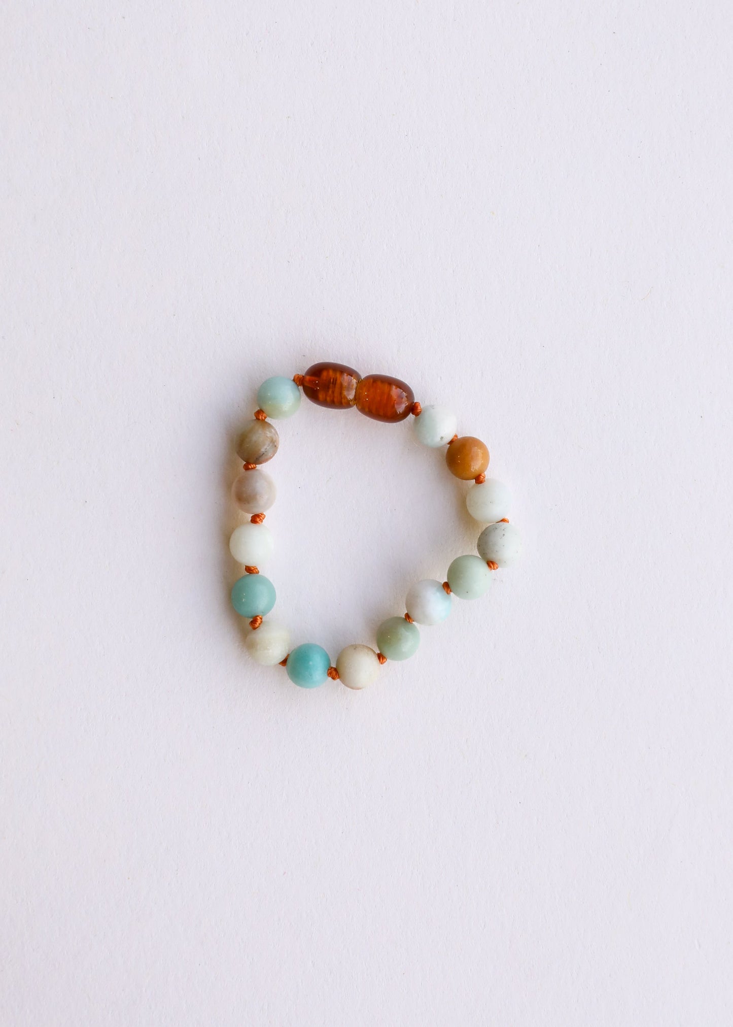 Natural Amazonite Gemstone Beaded Anklet or Bracelet