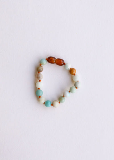 Natural Amazonite Gemstone Beaded Anklet or Bracelet