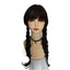 Addams Family Animated Wig Black Double Ponytail Braid Wig - Korvel