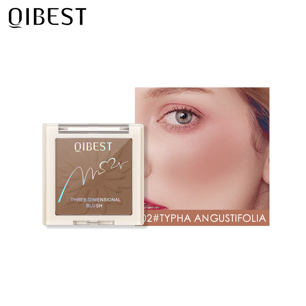 QIBEST Matte Pearlescent Blush Powder