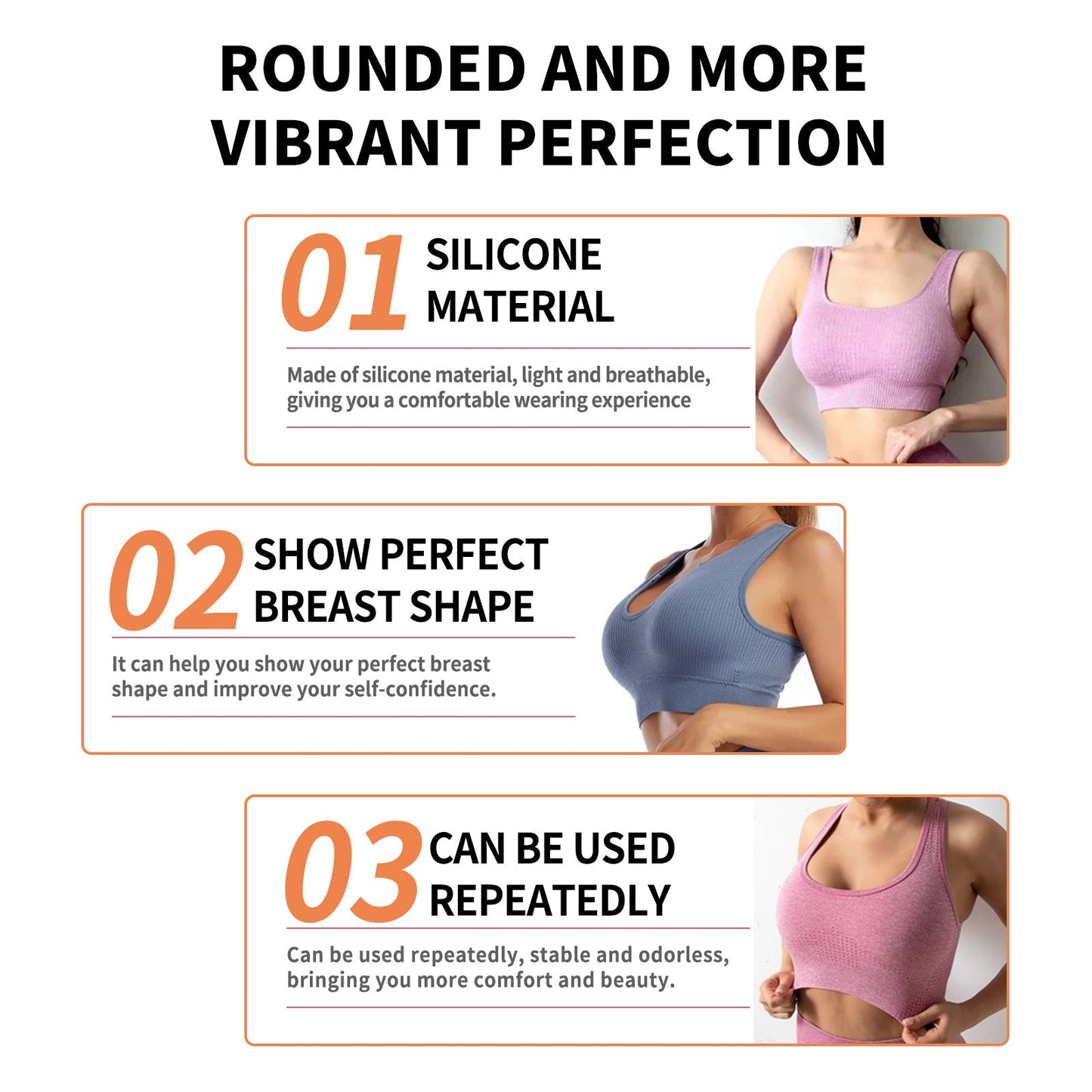 Inserts Esticky Instant Volum pour une Silhouette de Poitrine Améliorée