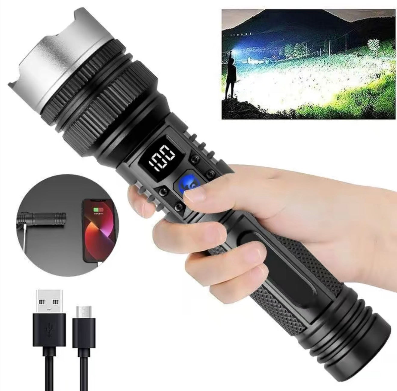 PowerBeam DuoLight: Versatile Handheld Flashlight & Power Bank