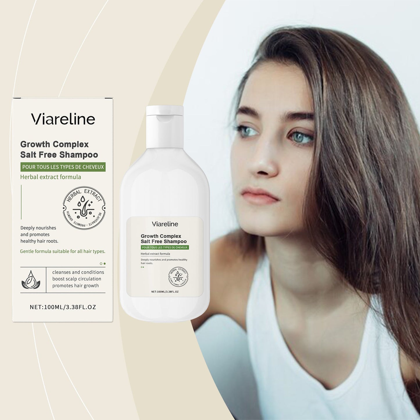 Herbal Hair Care Shampoo Gently Cleanses Scalp And Improves Frizzy Hair Care Shampoo - Korvel