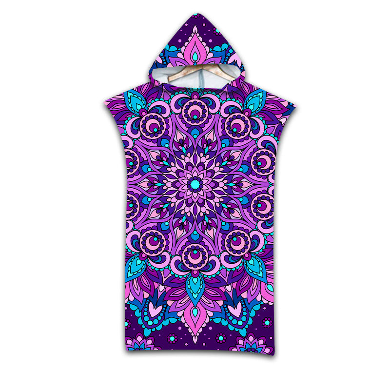 Wearable Pattern Beach Towel for Swimming and Relaxation