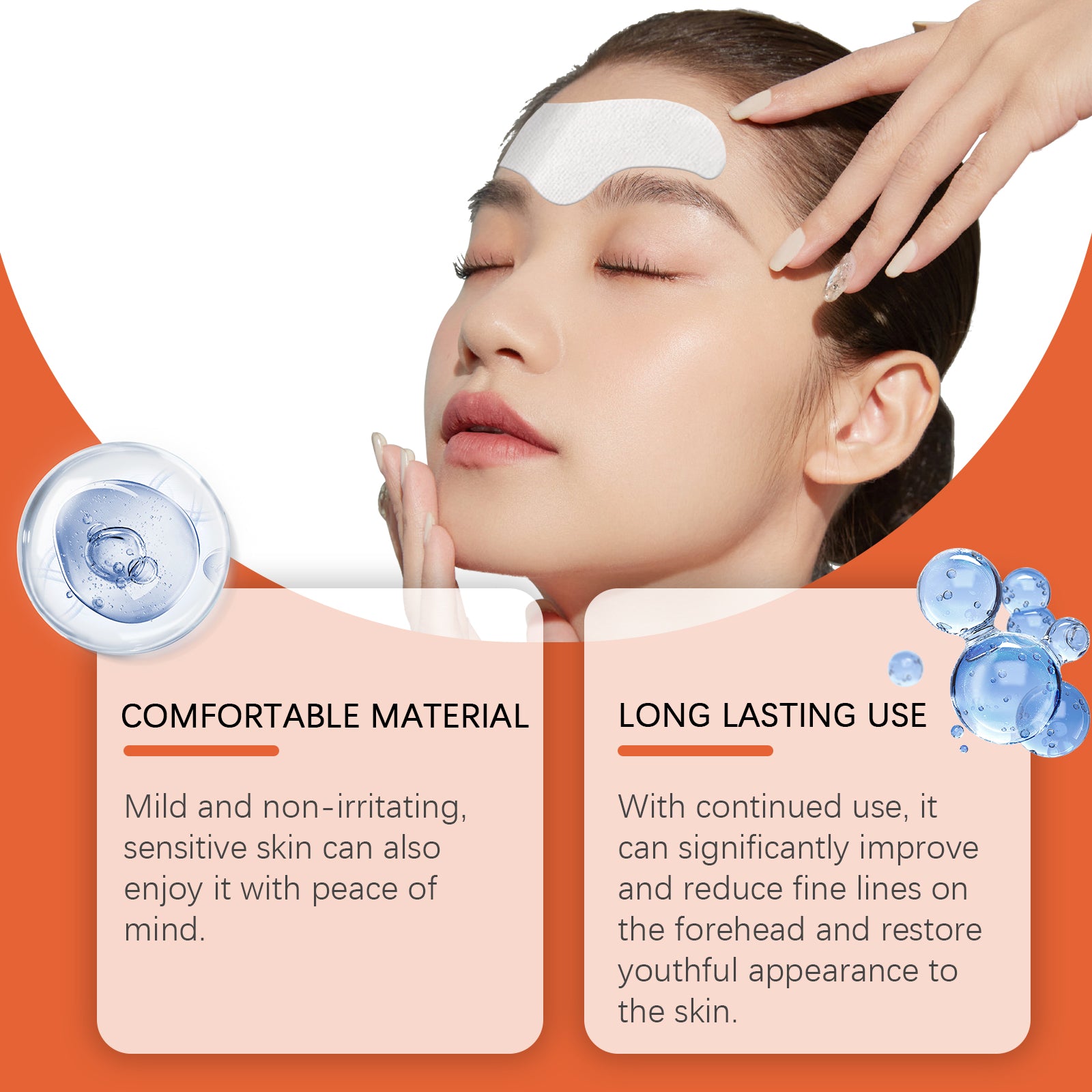 Hydrolyzed Collagen Patch Moisturizing, Firming, Whitening, Moisturizing And Lifting Forehead Patch - Korvel