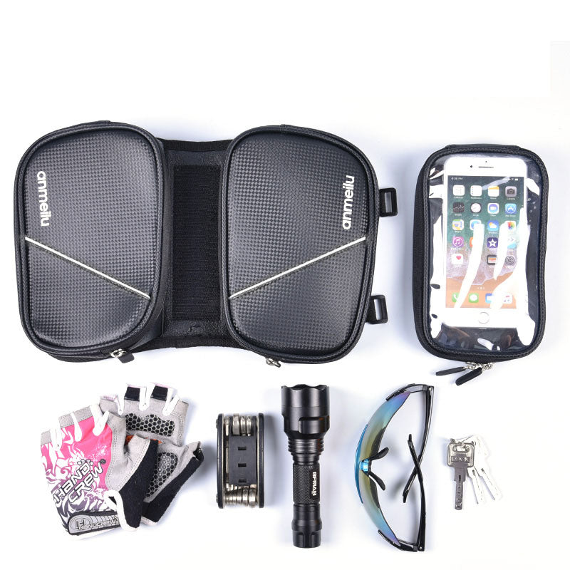 Bicycle Saddle Bag Bike Front Beam Bag Mobile Phone Touch Screen Bag Riding Equipment - Korvel