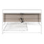 Queen Size Metal Platform Bed Frame with Trundle, USB Ports and Slat Support ,No Box Spring Needed White - Korvel