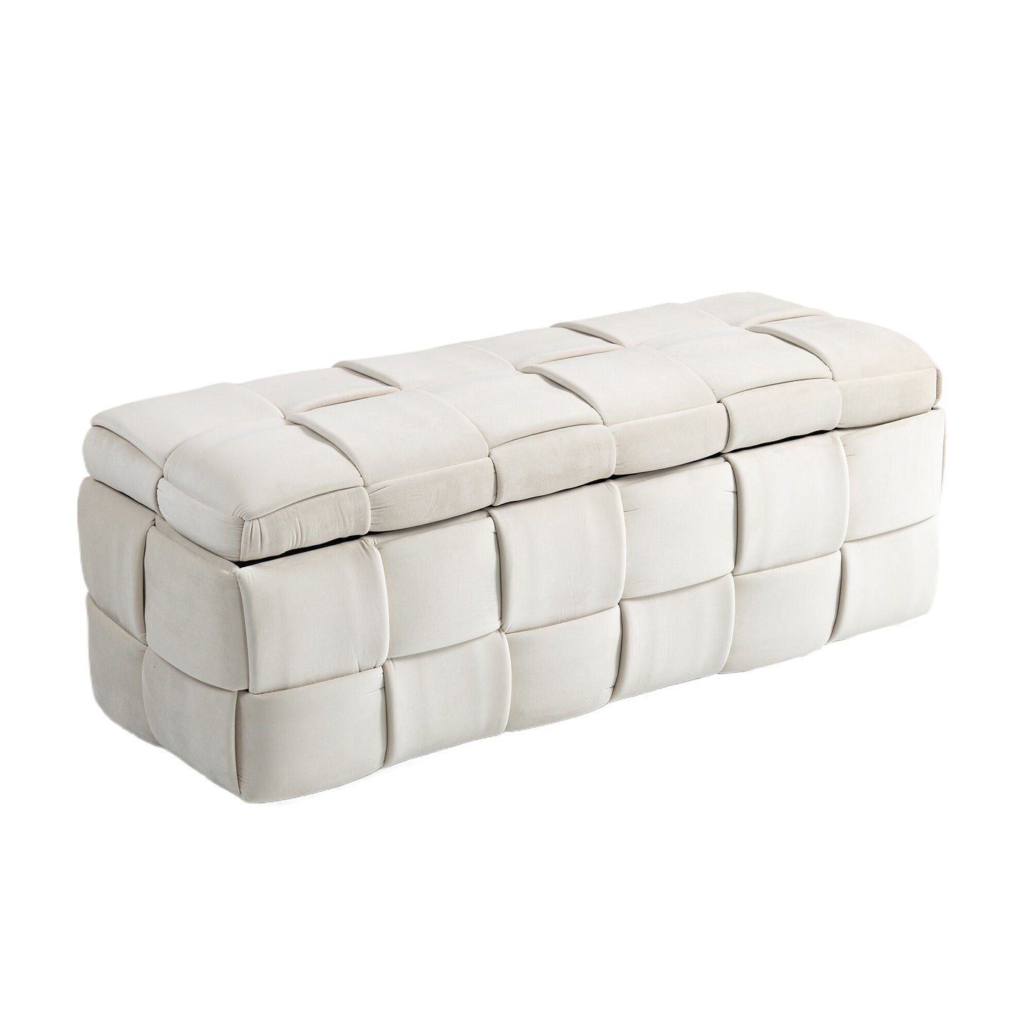 Ottomana de Almacenamiento Tapizada COOLMOR - Beige