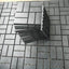 Plastic interlocking deck tiles, 36 pieces, 12 inch x 12 inch waterproof terrace tiles, with strong drainage design in grey - Korvel