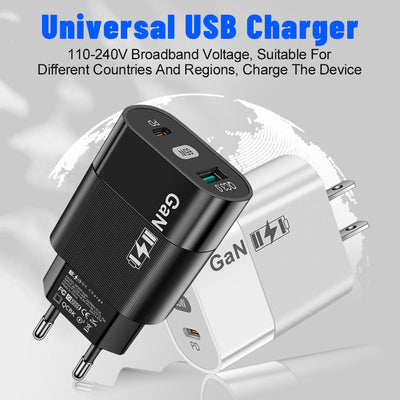 65W Gallium Nitride Charger GaN Charging Source Fast Charging Phone Charging Head - Korvel