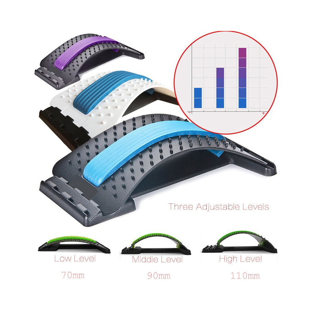 Stretch Equipment Back Massager Stretcher Fitness Lumbar Support Relaxation Mate Spinal Pain Relieve Chiropractor Messager - Korvel