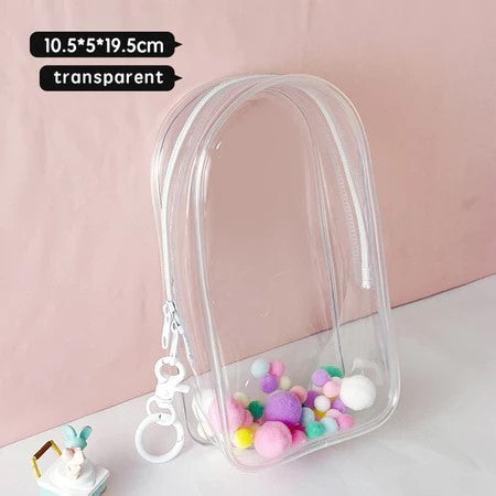 Labubu High Transparency PVC Storage Bag for Travel