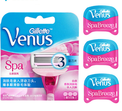 Gillette Venus SPA Breeze Shaving Razor Blades For Women Ladies Vns Series Razor Blade Hair Removal 3Pcs/Pack - Korvel