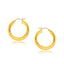 Boucles d'oreilles créoles en or jaune 14k poli - 30 mm