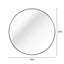 Miroir de Salle de Bain Rond en Métal Noir Élegant de 24 Pouces