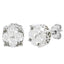 Pendientes de Stud de Diamante en Clúster de Plata Esterlina .925
