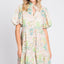Floral Eyelet Lace Puff Sleeve Mini Dress