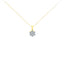Collar con colgante de flor en oro amarillo de 14K y diamantes de 1.00 Cttw