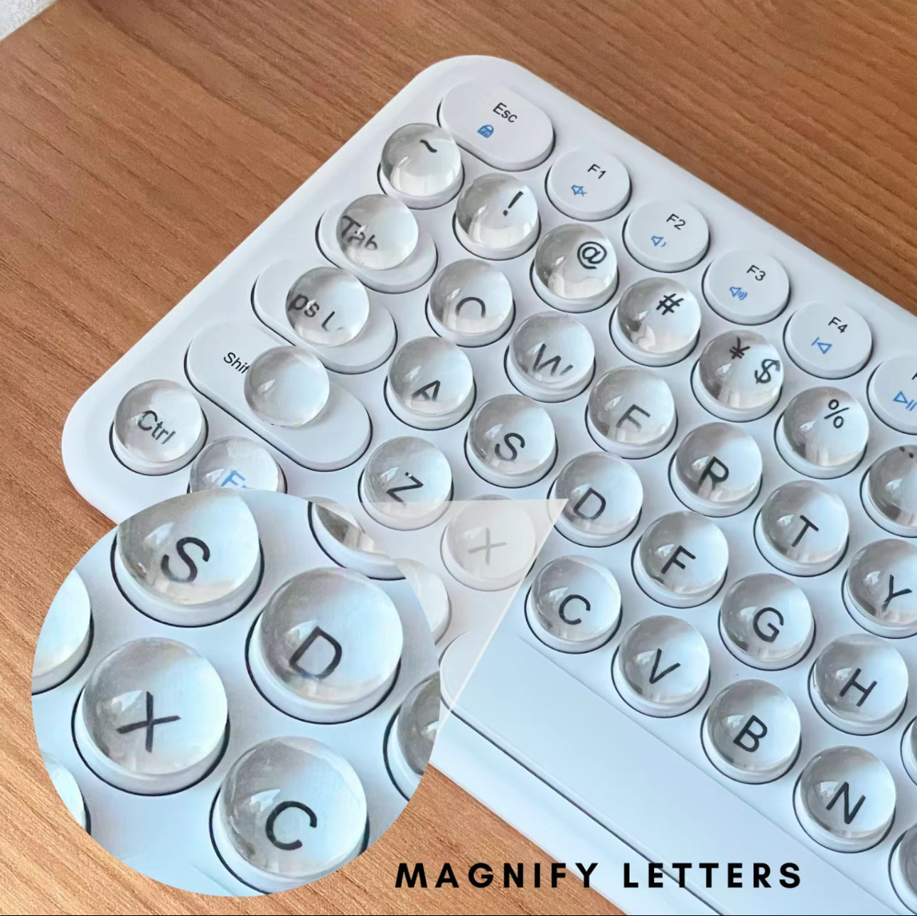 ClearType Nail-Friendly Stickers - 33 Transparent Glass Keyboard Stickers