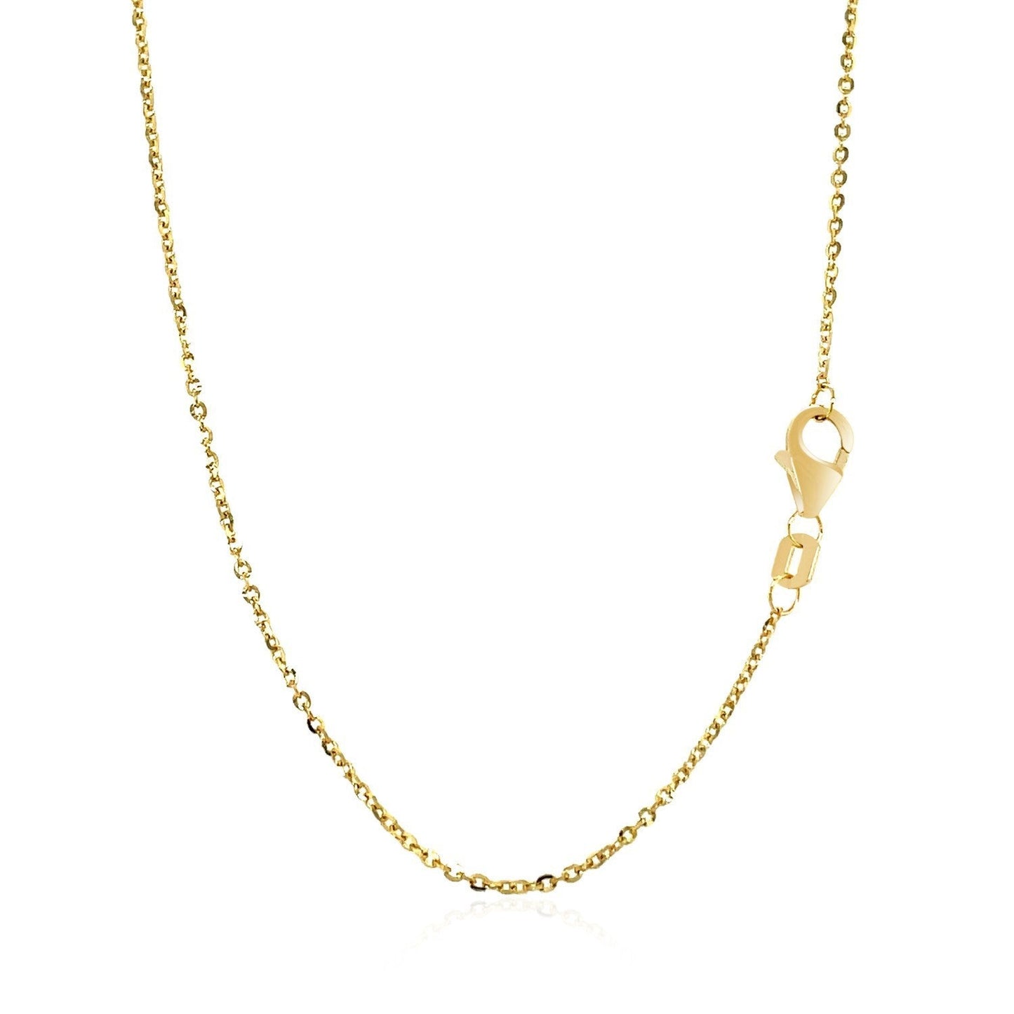 Collier en chaîne en or jaune 14 carats avec barre plate polie