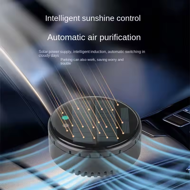 Solar-Powered Air Purifier for Home and Car