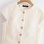 Fashionable Casual Round Neck Versatile Vest with Front Button Closure for Women - Korvel