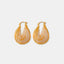 Copper Glass Stone U Shape Earrings - Korvel
