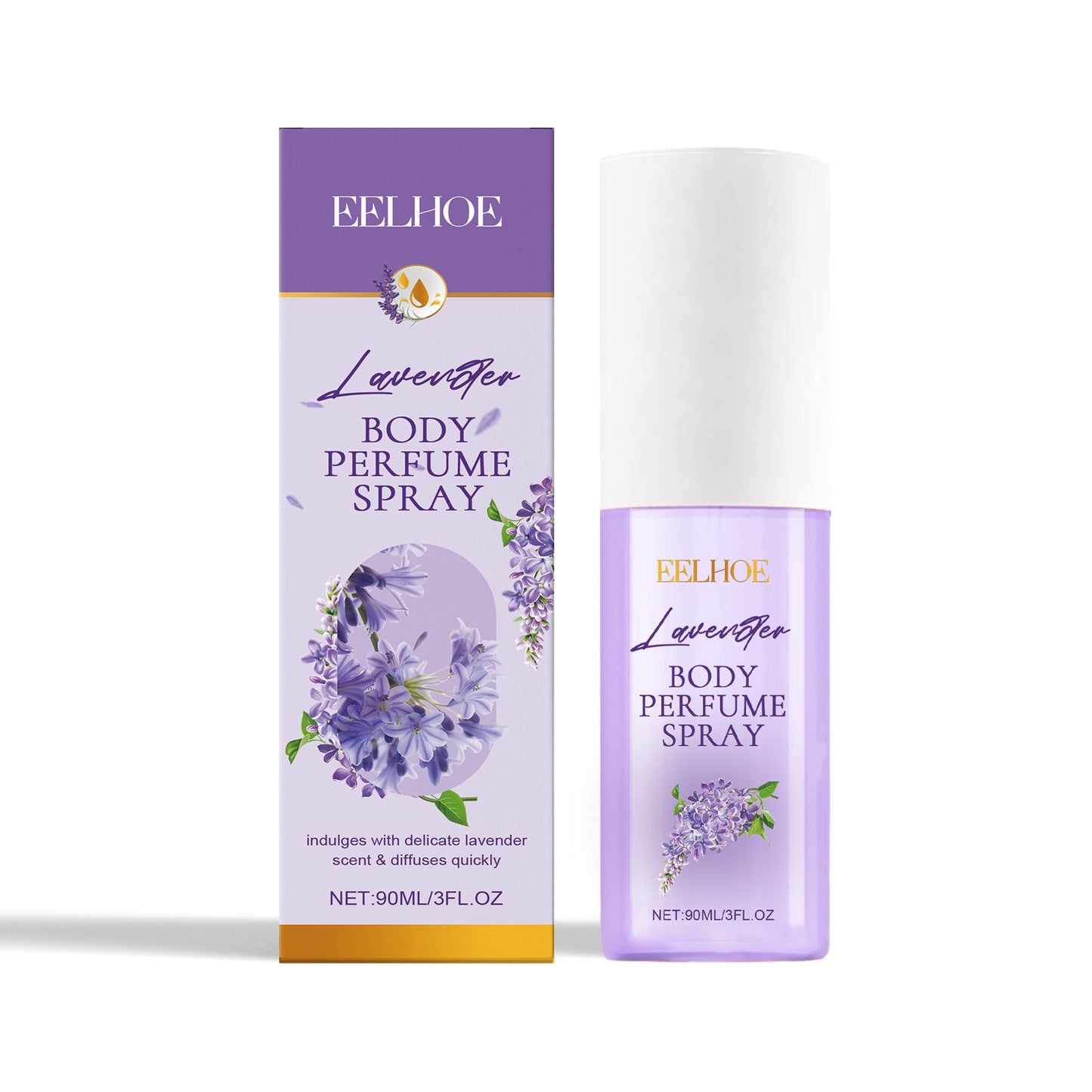Lavender Body Perfume Spray, Lasting Fragrance Lavender Fragrance Refreshing Floral Perfume - Korvel