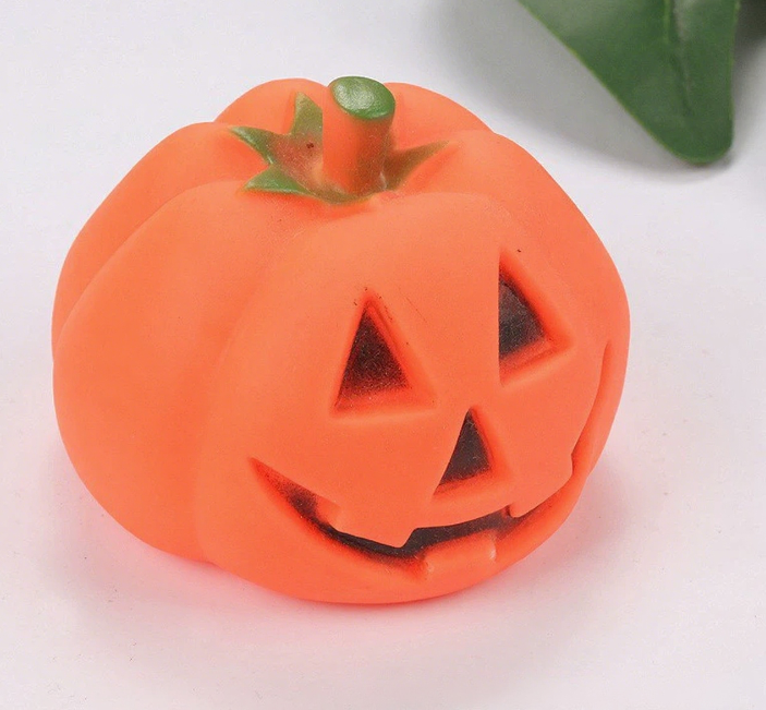 Halloween Pumpkin Interactive Dog Toy - Rubber Chew Toy