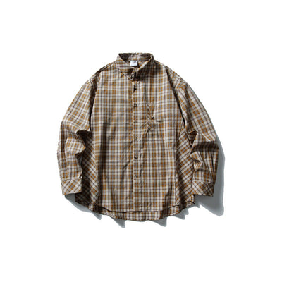 Casual Long Sleeved Checkered Shirt for Men and Women