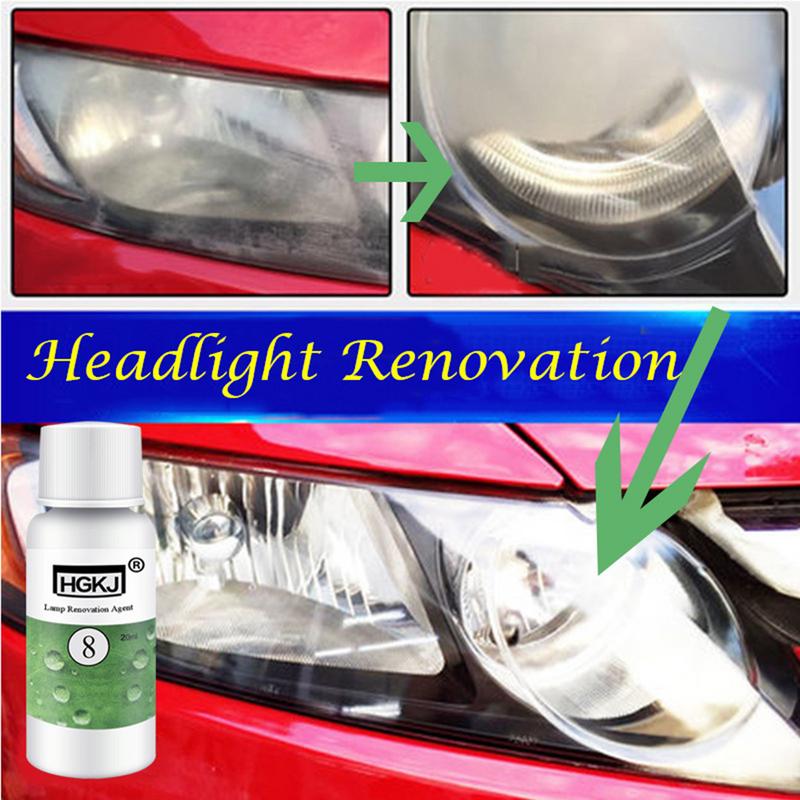 20/50ML HGKJ-8 Car Headlight Cleaning Fluid Repair Refurbishment Fluid Detergent Car Light Cleaner - Korvel