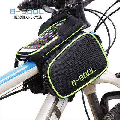 B-SOUL Bicycle Bag Front Beam Bag Waterproof Mountain Bike Saddle Bag Mobile Phone Bag Upper Tube Bag Riding Bag Accessories - Korvel