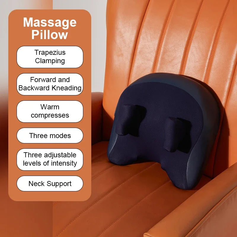Neck Shoulder Massage Pillow Wireless Electric Car And Home Massager Heating Waist Neck Leg Cervical Shiatsu Kneading Massagers - Korvel