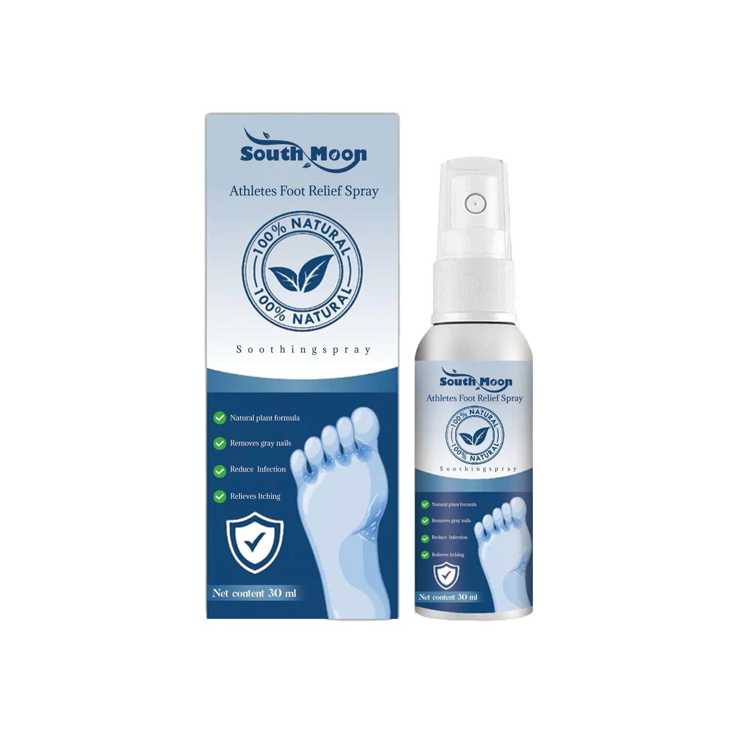 Spray de soin des pieds premium pour le contrôle des odeurs et de l'humidité