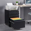 Locked three drawer storage mobile metal filing cabinet with pre installed wheels under the desk filing cabinet - Korvel