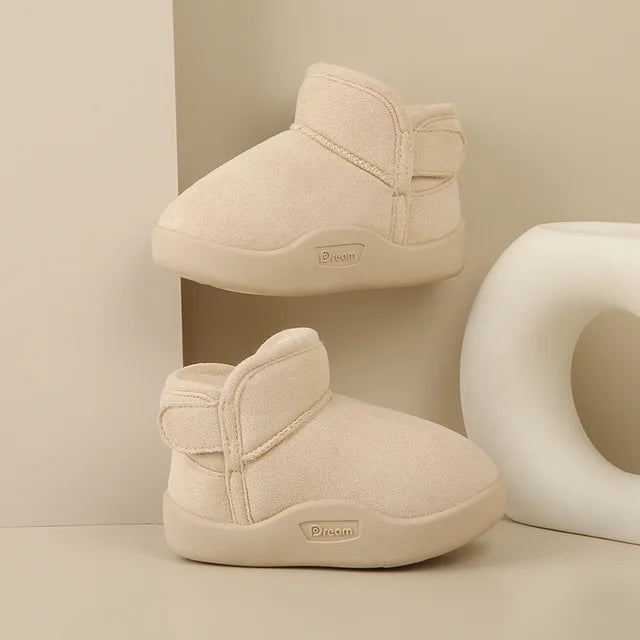 Winter Baby Girl Shoes Toddler Snow Boots Infant Plush Warm Kids Ankle Boots Boys Cotton Shoes - Korvel