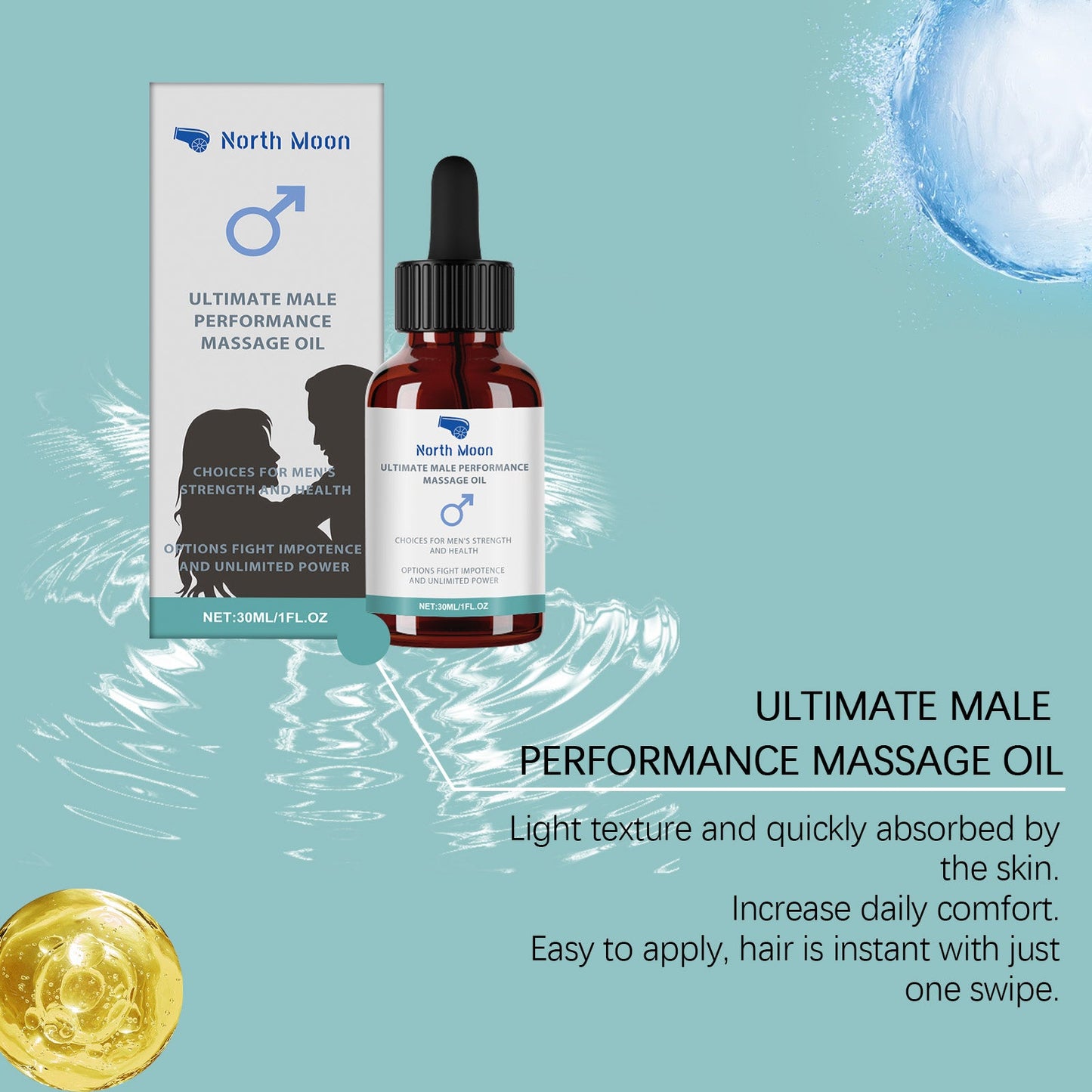 Massage Essential Oil For Men Effectively Nourishes The Body Daily And Boosts Vitality - Korvel