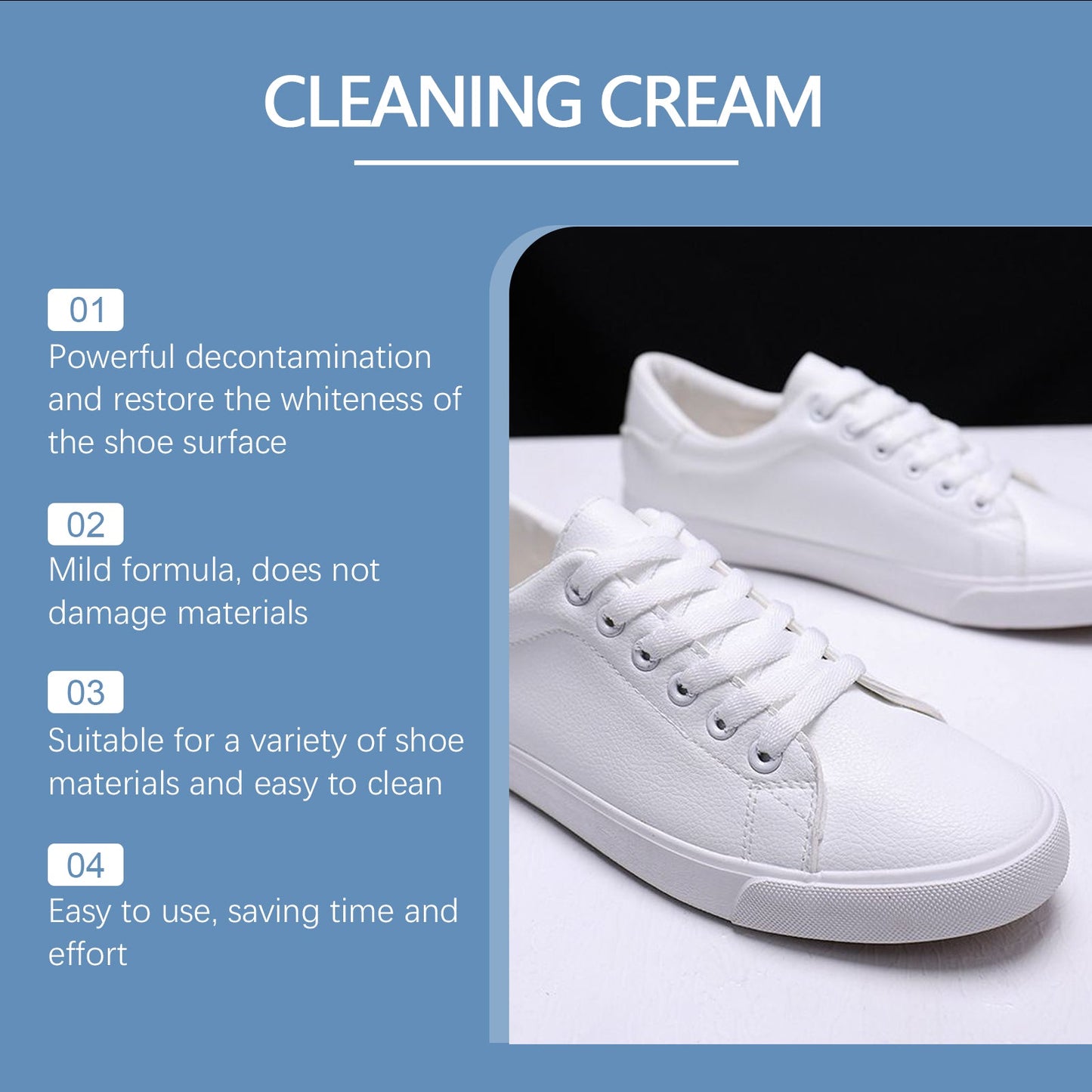 Small White Shoe Cleaning Cream Wash Free Upper To Remove Stains Bright White Multi-Functional Shoe Cleaning Cream - Korvel
