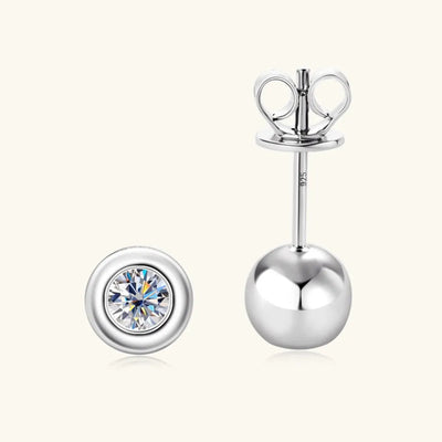 Moissanite 925 Sterling Silver Stud Earrings - Korvel