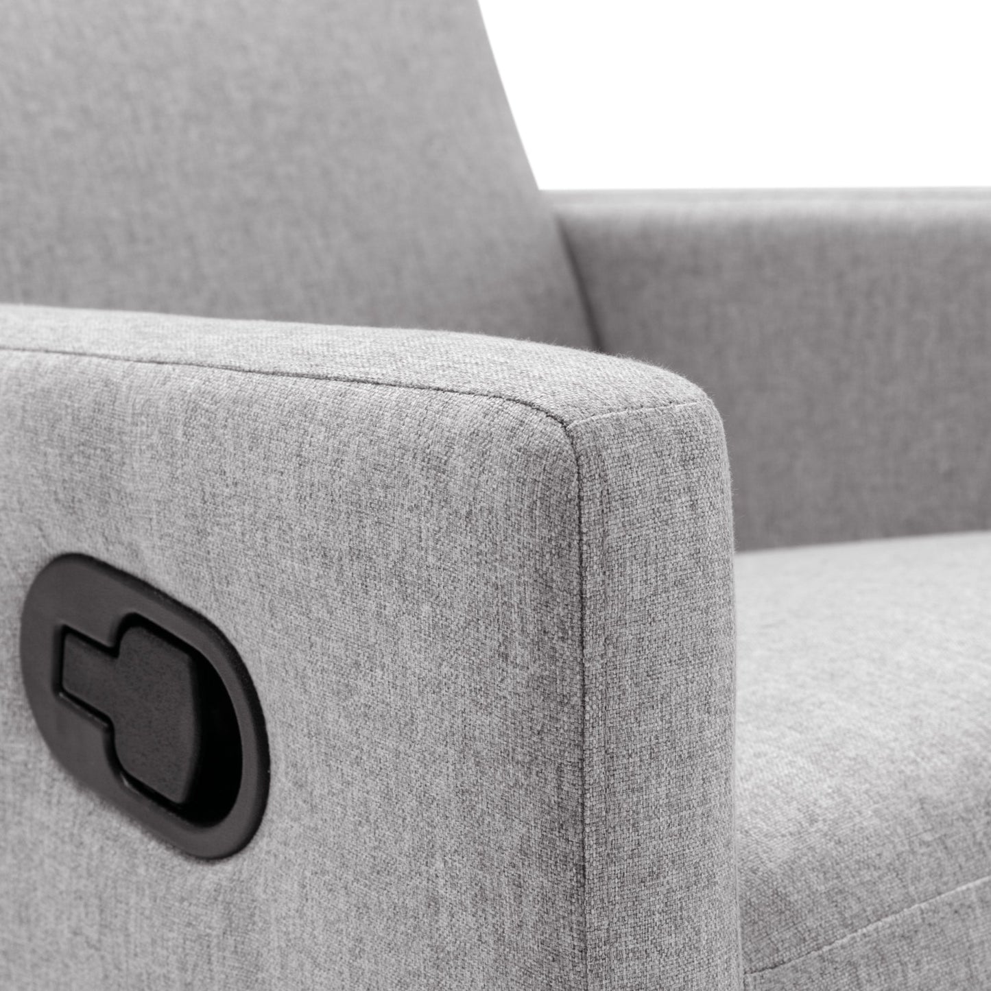 Chaise à bascule rembourrée moderne pour nursery - Gris